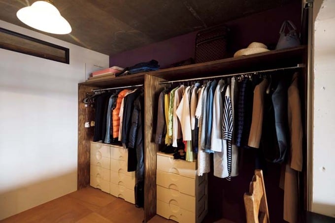 オープンクロゼットでキレイを維持