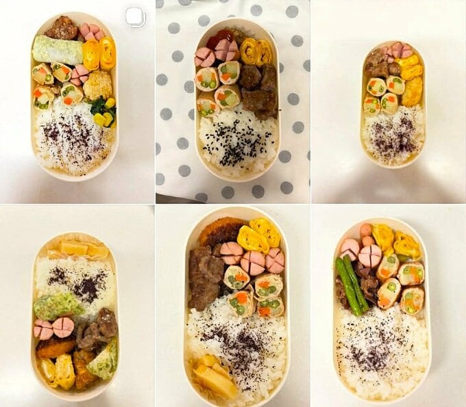 SNSにアップしたお弁当の記録写真