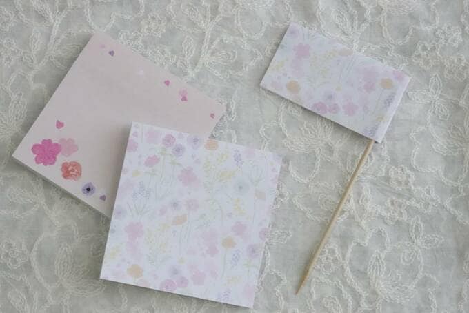 爪楊枝にふせんメモ