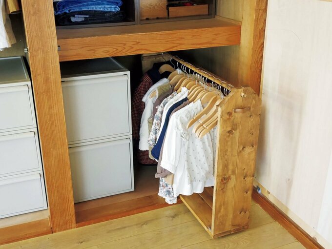 下段は子どもの身支度スペースに