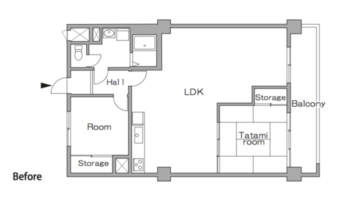 リノベーション前の間取り図