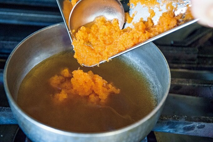 あんにすりおろしニンジン