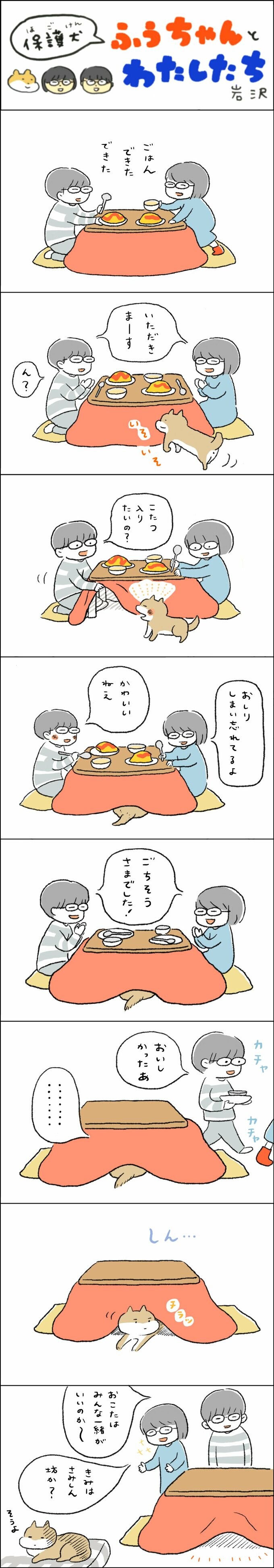 ふうちゃんとこたつ