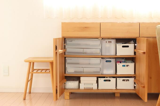 定番収納商品で片づく