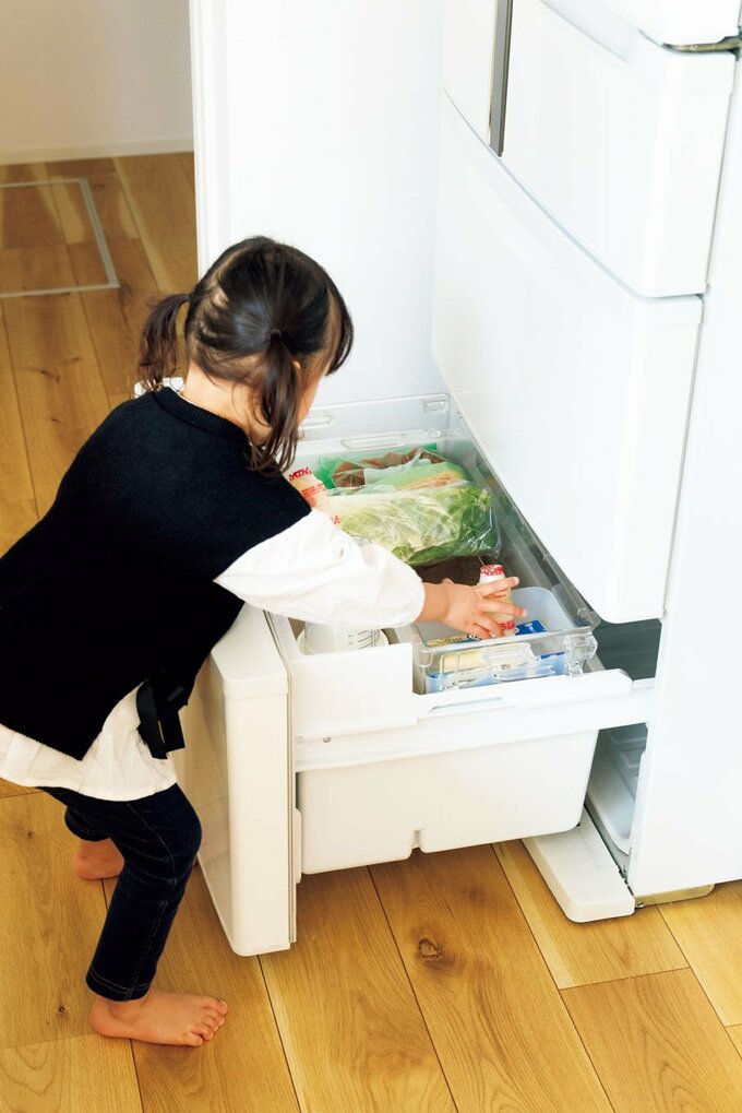 子どもが出し入れしやすく