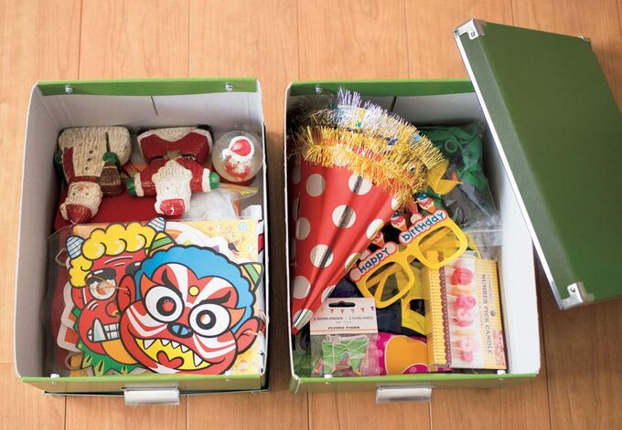 イベントものを入れた緑の箱