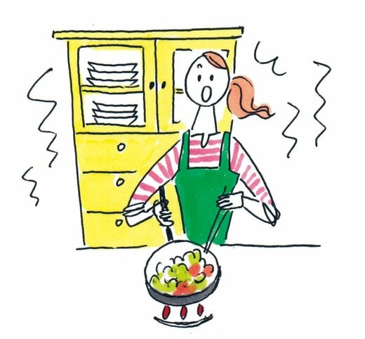 料理をしている人