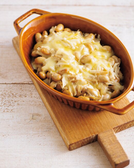 大豆とエノキのチーズのせ