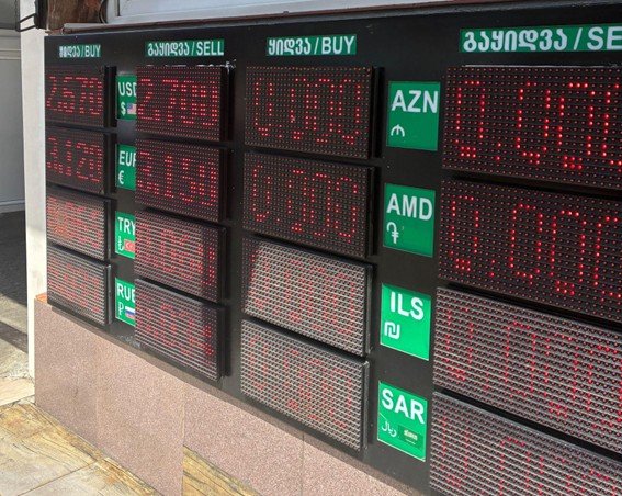 為替レートの電光掲示板