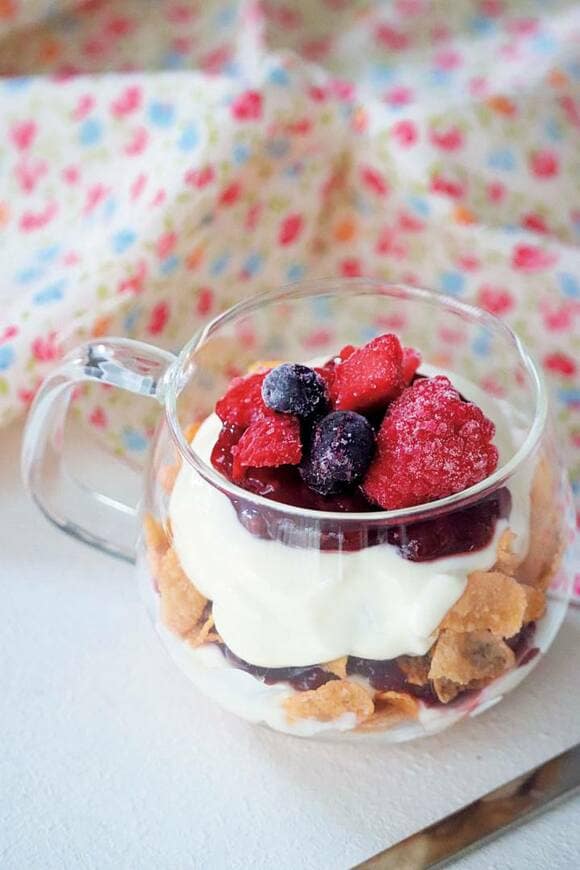 生チーズケーキパフェ