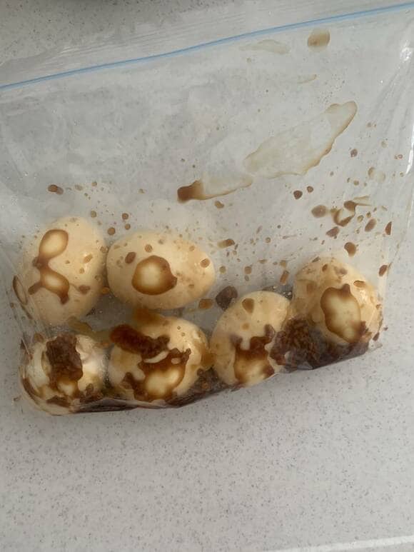 保存袋にゆで卵