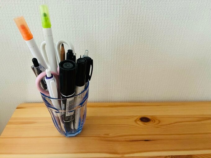 文房具を収納している様子
