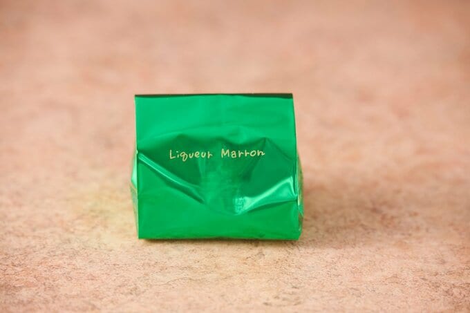 「SWISSスイス リキュールマロン」6個入り ￥3261（スイス洋菓子店）