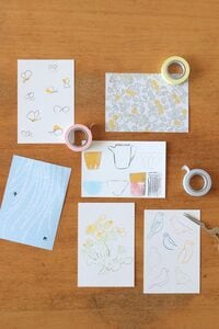 3～5月は淡いピンクやグリーン、イエローを入れると春色に。