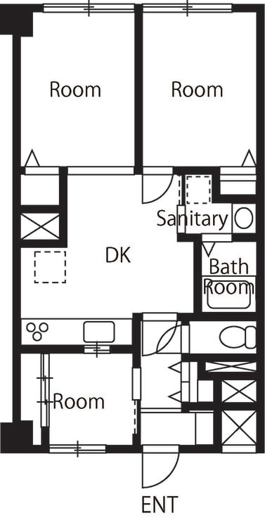リノベーション前の間取り図