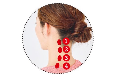 後頭部押す箇所