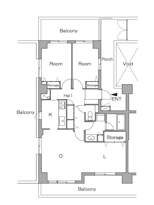 リノベーション前の間取り図