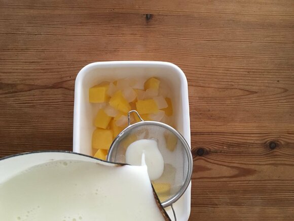 茶こしなどでこしてあげるとよりなめらかに