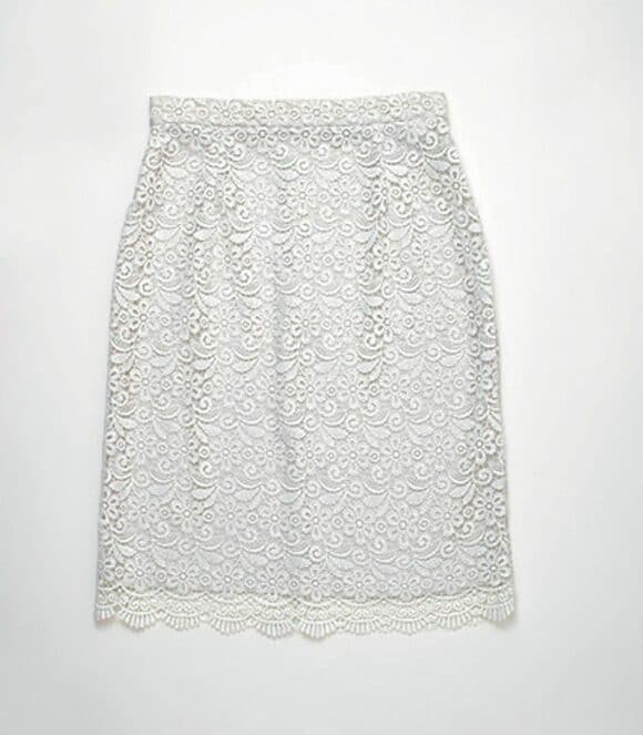 白レーススカート