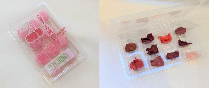 駄菓子のあき容器を利用したミニパレット