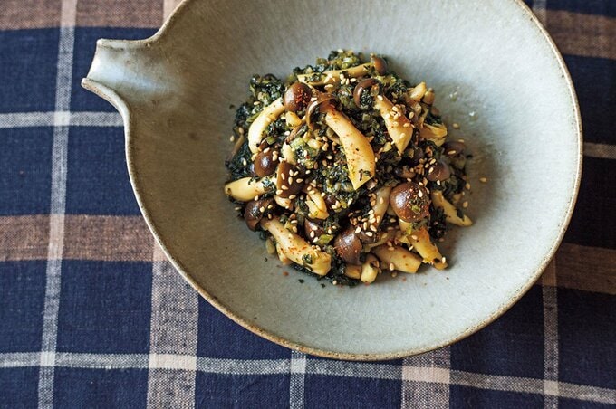 シメジと高菜の炒め物