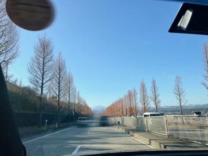 ドライブ中の写真