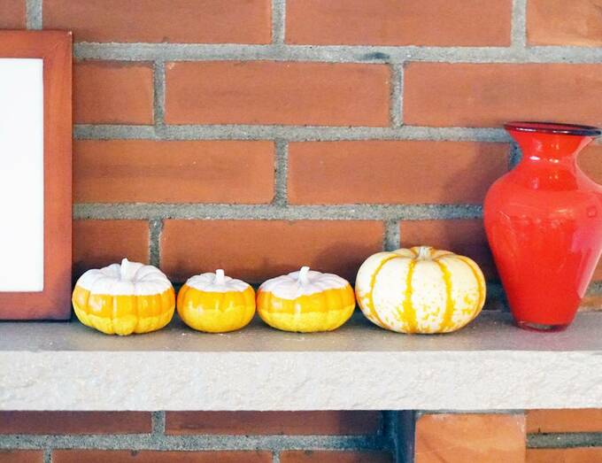 小ぶりの装飾用カボチャ