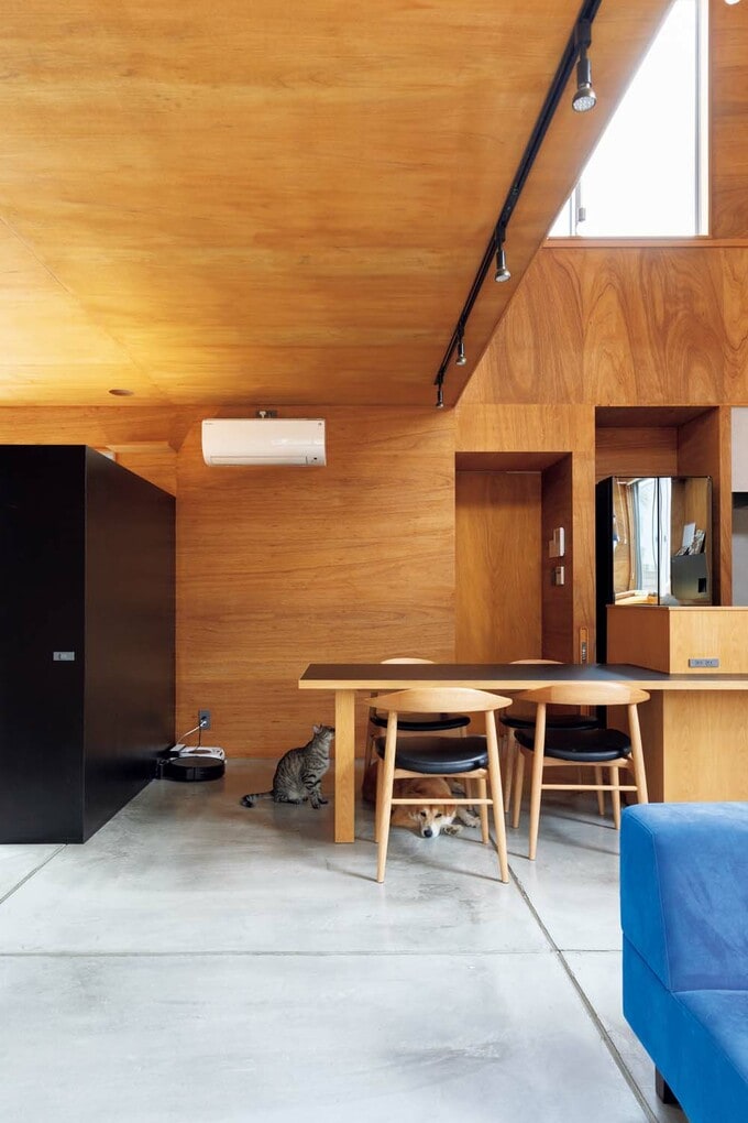 雑種犬とひんやりとした床