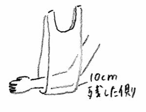 腕を通す
