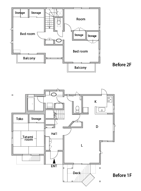 リノベーション前の間取り図