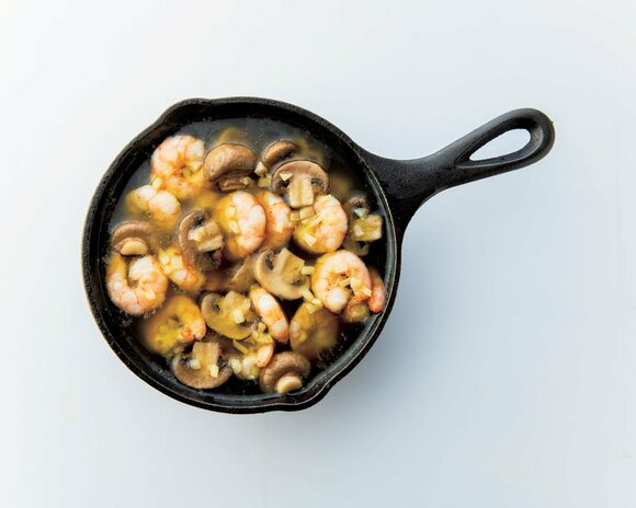 エビとマッシュルーム