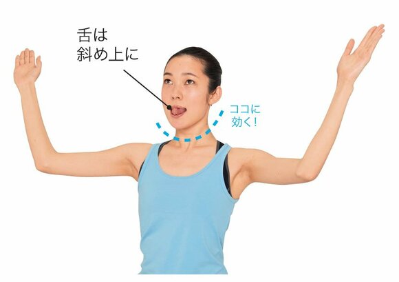 舌を突き出し10秒リリース