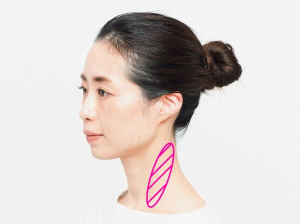 斜め横向き女性