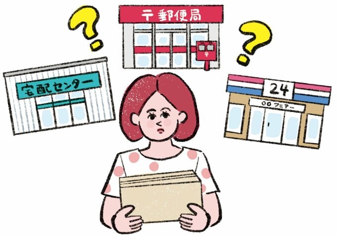 ゆうパックと宅配便どっちがおトクのイラスト