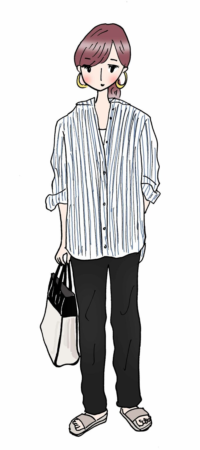 シャツコーデイラスト