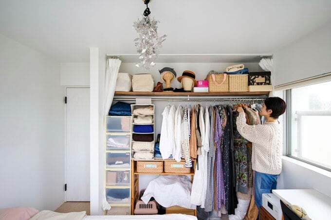 整理されたクローゼット