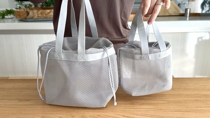 無印良品　持ち手付き巾着