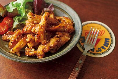 山本ゆりさんの「鶏胸肉の甘辛スティック」。コスパ抜群おかず