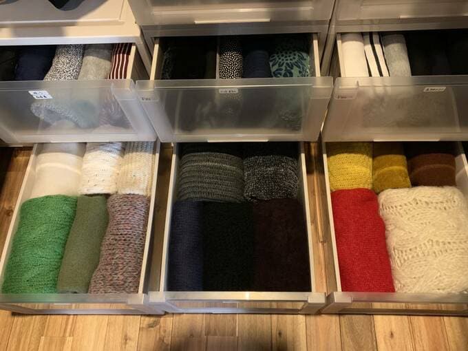 ボックスの中に服