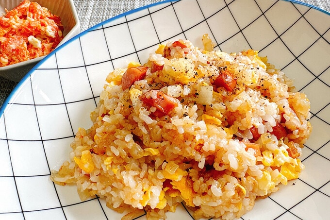 ぼんじり脂のチャーハン