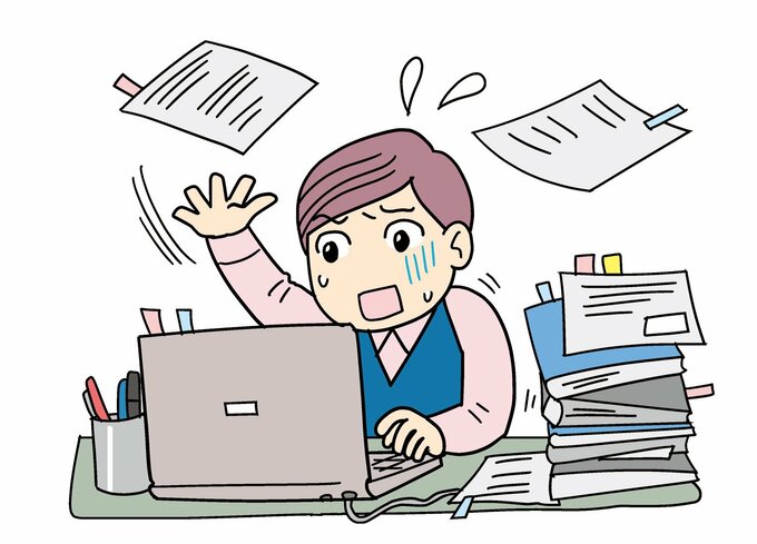 書類仕事をする人