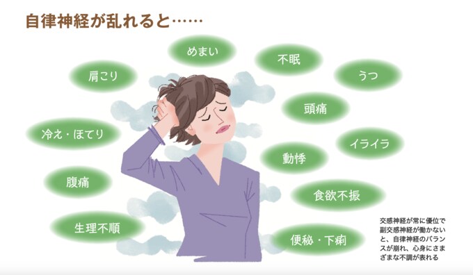 自律神経が乱れた女性
