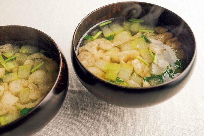 冬瓜と天かすのお吸い物