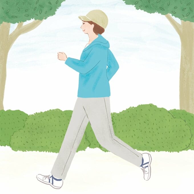 ジョギングをしている人のイラスト