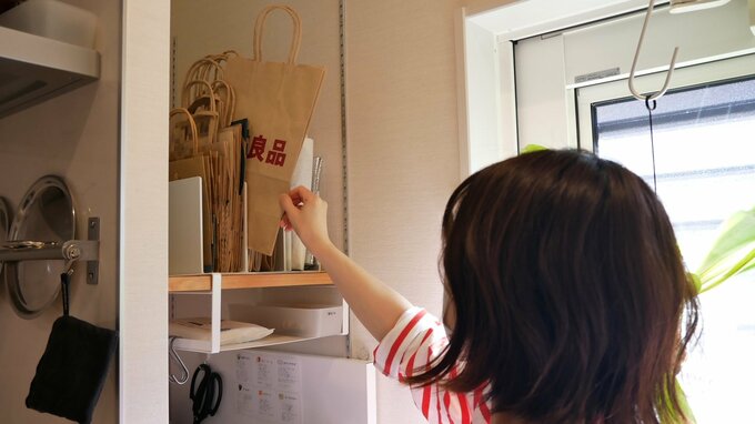 出し入れしやすくなった「袋収納」