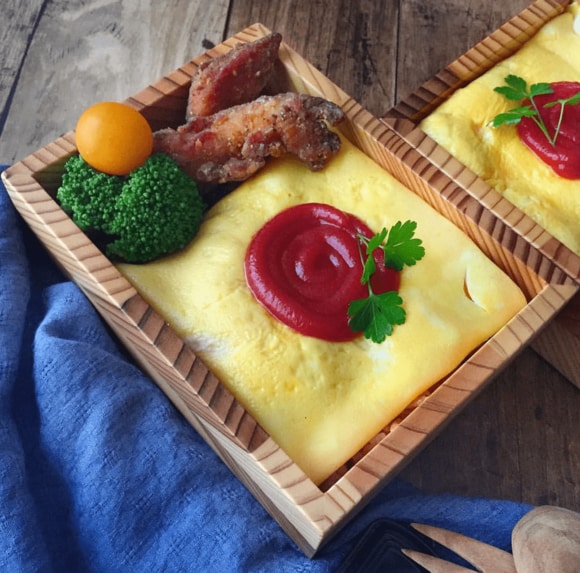ケチャップの日の丸弁当