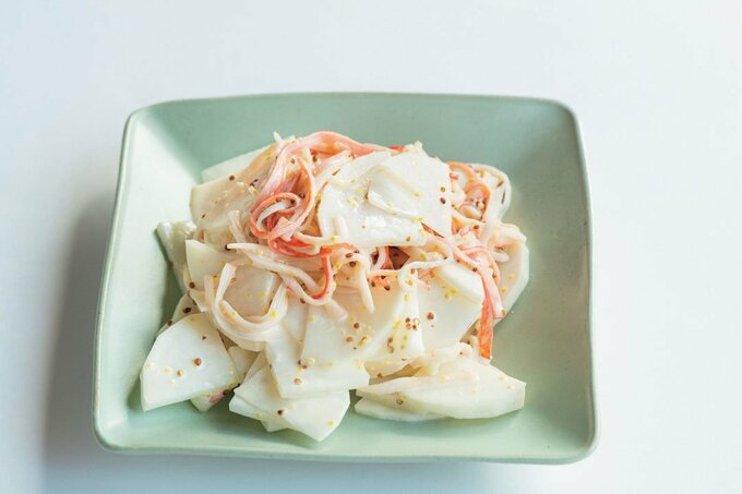 大根とカニかまの粒マスタードコールスロー