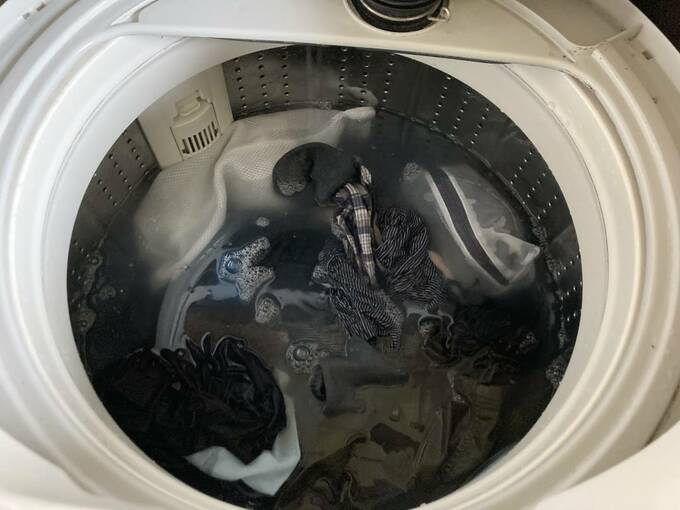 洗濯機に水