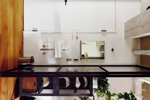 コンパクトな洗面コーナー