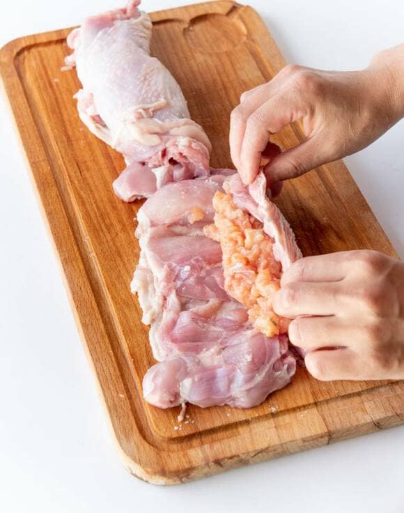 肉を巻く